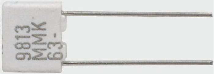 KEMET MMK Polyester Film Capacitor, 63 V ac, 100 V dc, ±5%, 22nF, Through Hole