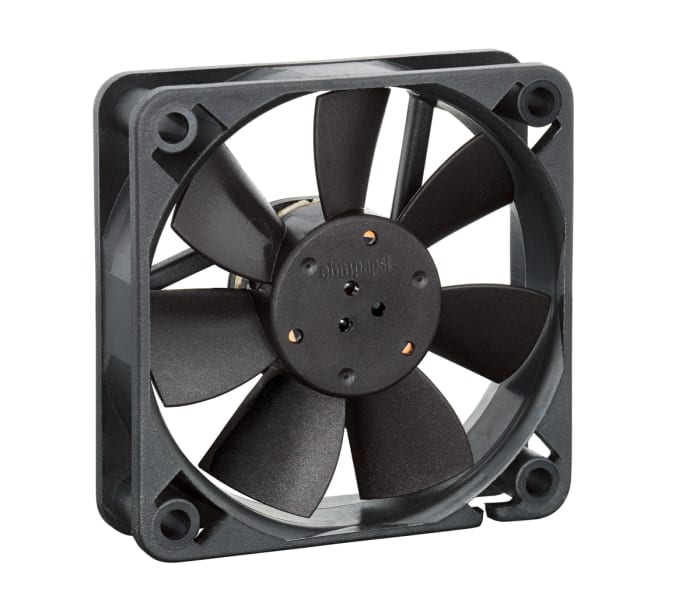 ebm-papst 600 F Series Axial Fan, 12 V dc, DC Operation, 29m³/h, 1W, 83mA Max, 60 x 60 x 15mm