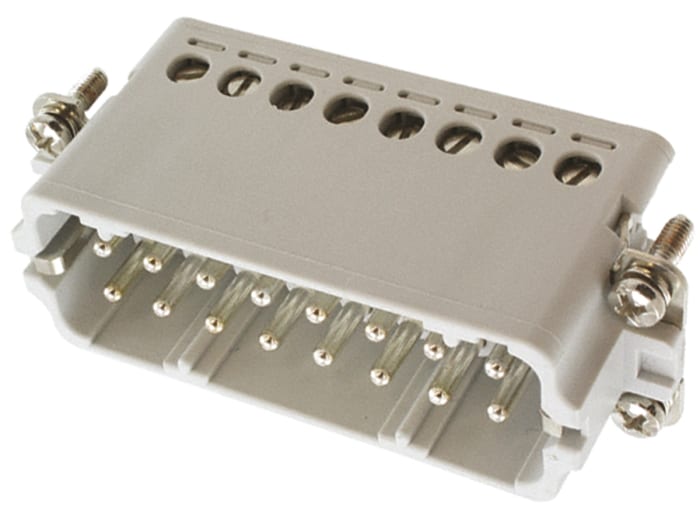 TE Connectivity Heavy Duty Power Connector Insert, 16A, Male, HA Series, 16 Contacts