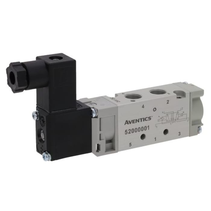 EMERSON ? ASCO 5/2 Pneumatic Solenoid Valve - Solenoid/Pilot G 1/8 520 Series 24V dc