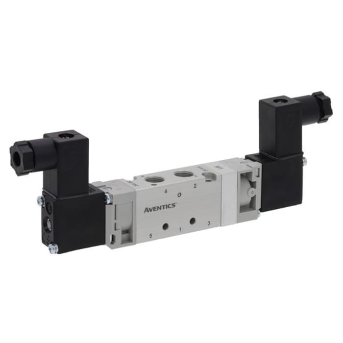 EMERSON ? ASCO 5/3 W3 Pneumatic Solenoid Valve - Pilot/Pilot G 1/8 520 Series 24V dc