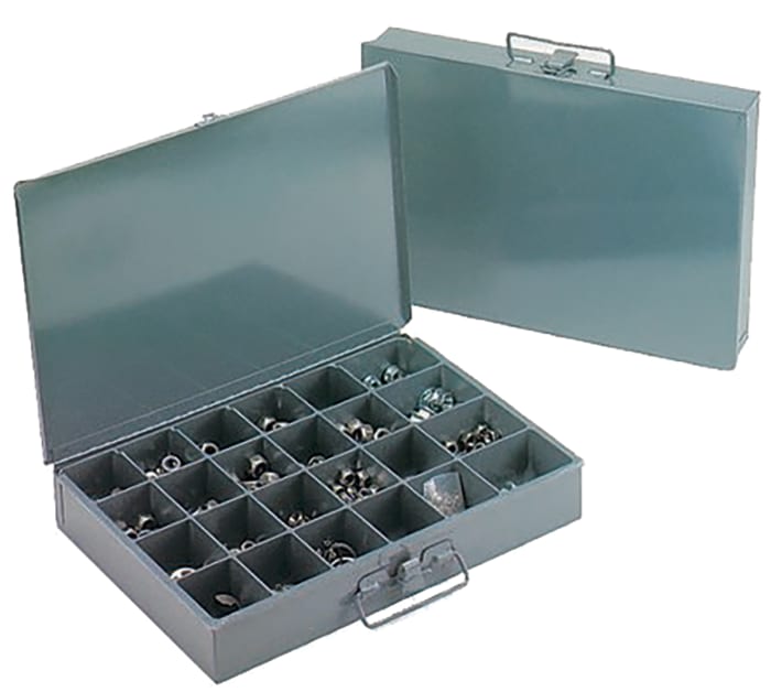 Durham  Durham 8 Cell Grey Steel Compartment Box, 50mm x 339mm x