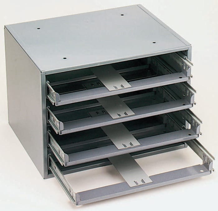 Boite compartimentée Durham, 4 Compartiments, Acier, 381mm x 508mm x 400mm