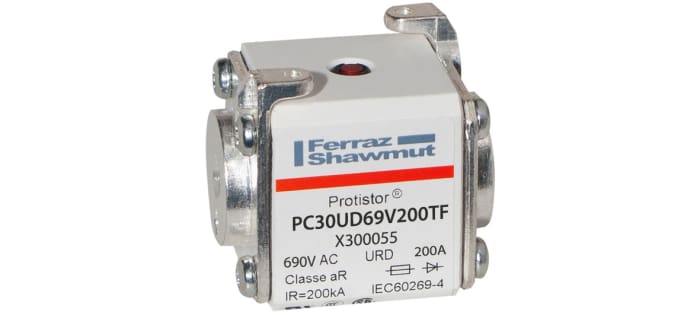 Mersen 200A size 30 FF Square Body Fuse, aR, 700V