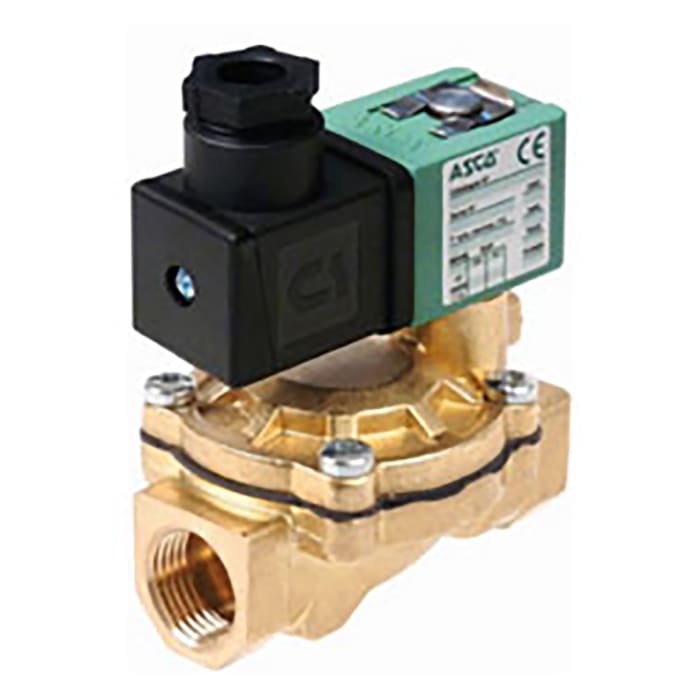 EMERSON ? ASCO Solenoid Valve SCE238D004.230/50-60, 2 port(s) , NC, 230 V ac, 3/4in