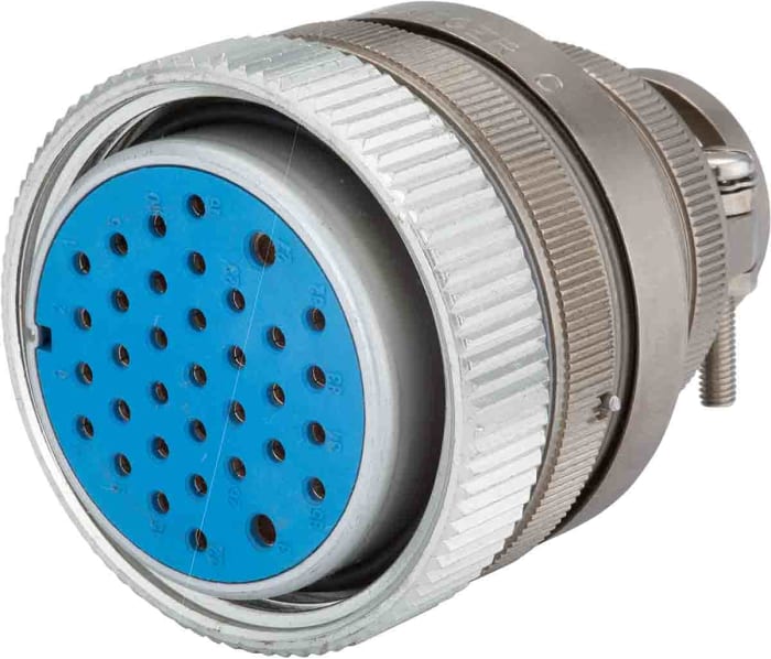 Jaeger 5324 Series, 4 Way Cable Mount MIL Spec Circular Connector Plug, Pin Contacts,Shell Size 1, Screw Coupling