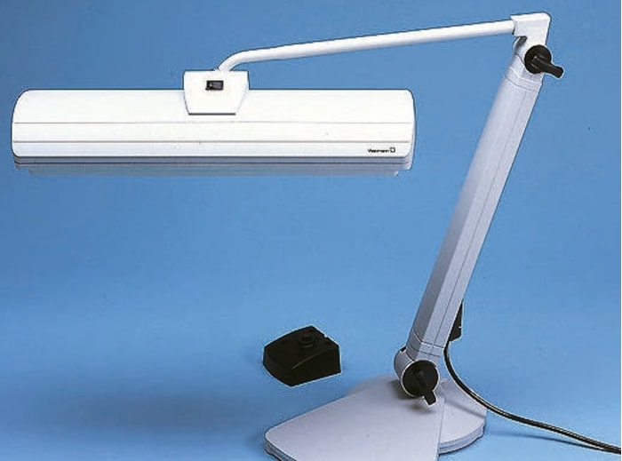 Lámpara de escritorio Lámpara fluorescente compacta Waldmann, Brazo Ajustable, 230 V, 36 W