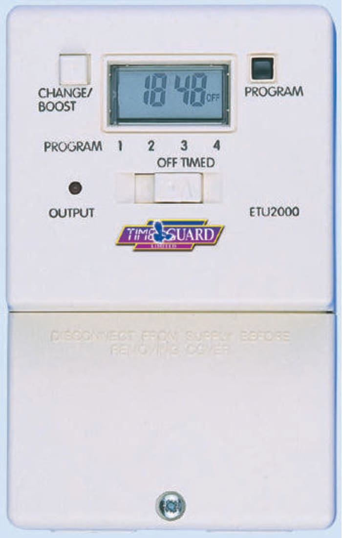 Temporizador de montaje superficial Theben / Timeguard ETU8000, 220 Vac, 1 Canal