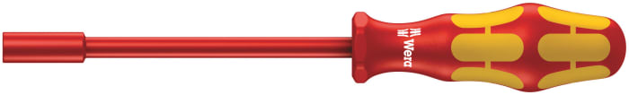 Wera Hexagon Nut Driver, 7 mm Tip, VDE/1000V, 125 mm Blade, 230 mm Overall