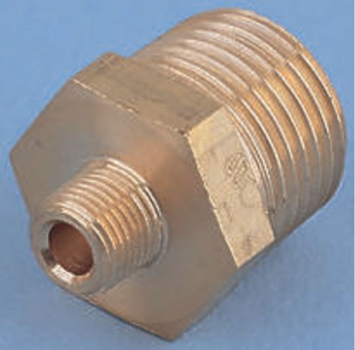Legris Brass Pipe Fitting, Straight Threaded Adapter, Male R 3/4in to Male R 3/4in