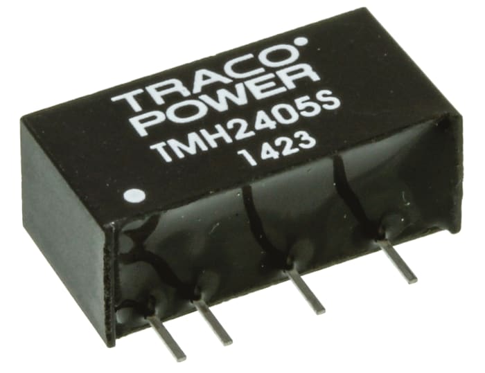 TRACOPOWER TMH DC-DC Converter, 5V dc/ 400mA Output, 21.6 → 26.4 V dc Input, 2W, Through Hole, +85°C Max Temp
