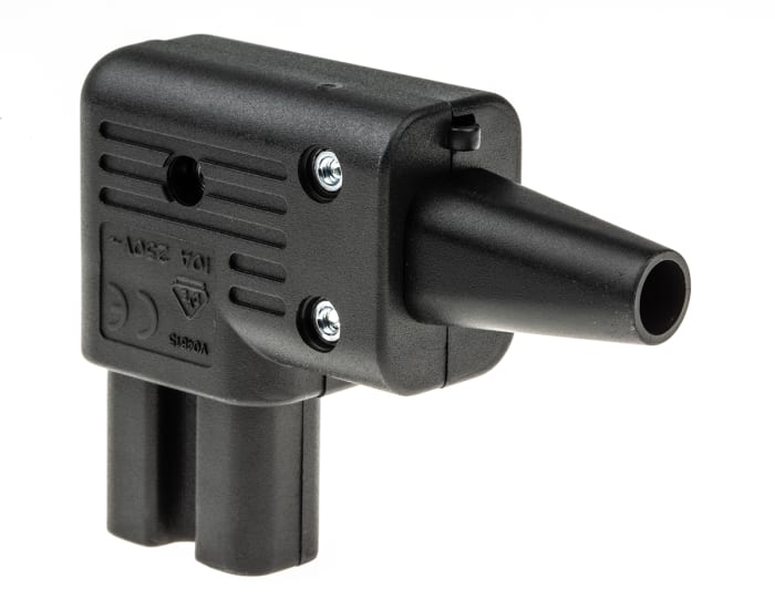Schurter C15 Right Angle Cable Mount IEC Connector Socket, 15A, 250 V