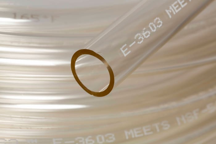 Saint Gobain Tygon® E-3603 Special PVC, Flexible Tube, 6.4mm ID, 9.6mm OD, Clear, 15m