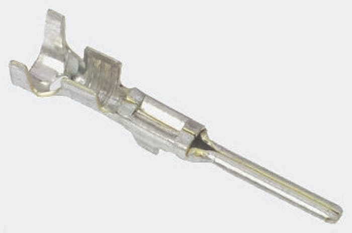 TE Connectivity MINI-MIC Series Male Crimp Terminal, 17 AWG Min Crimp, 15 AWG Max