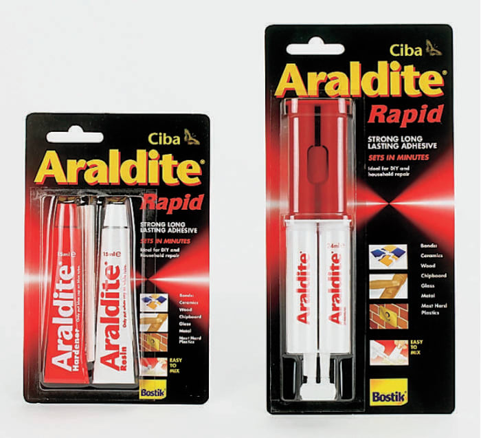 Araldite 80806 Yellow 24 ml Epoxy Adhesive Syringe for Various Materials
