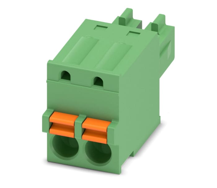 Phoenix Contact, 3.81mm Pitch, FK-MCP 1.5/ 2-ST-3.81, 2 Way, , Pluggable Terminal Block, Plug, Cable Mount, Spring Cage