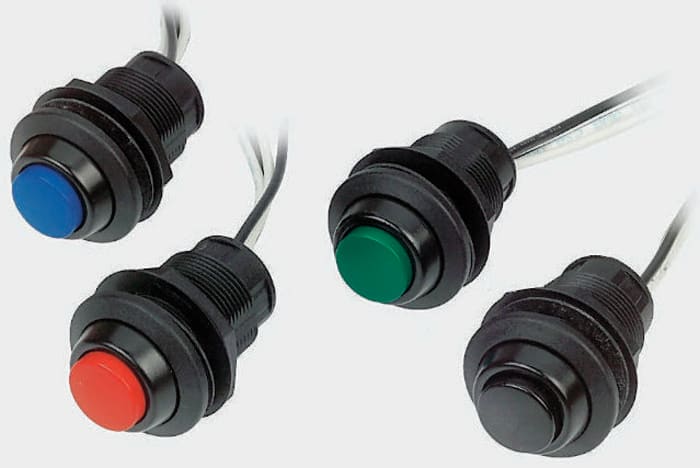 ITW Push Button Switch, Panel Mount, SPST