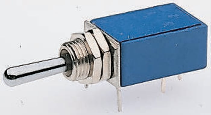 APEM Toggle Switch, PCB Mount, On-On, SPDT, Through Hole Terminal