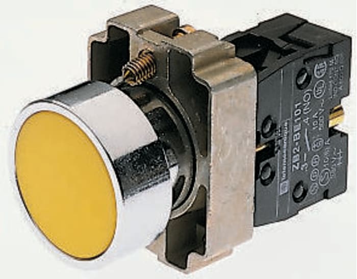 Schneider Electric Push Button, Panel Mount, 22mm Cutout, SPST, IP65