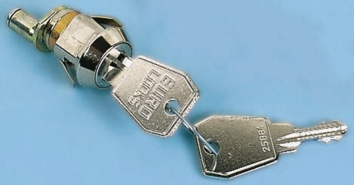 Lowe & Fletcher Stainless Steel Camlock, 20mm Panel-to-Tongue, 19.1 x 16.6mm Cutout, Key Unlock
