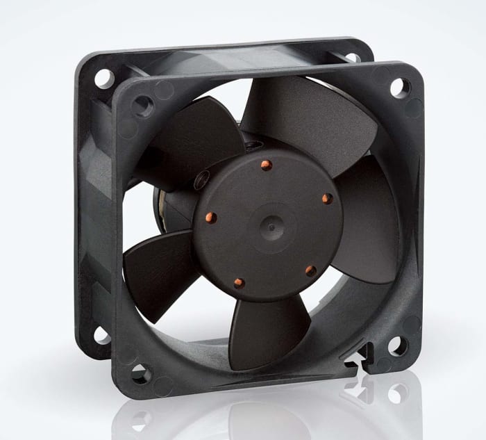 ebm-papst 600 N Series Axial Fan, 24 V dc, DC Operation, 40m³/h, 2.1W, 88mA Max, IP20, 60 x 60 x 25mm