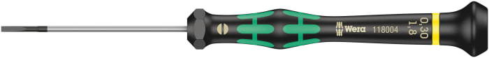 Tournevis de précision Wera, pointe , pour vis Fendu 1,8 x 0,3 mm type Tournevis de précision