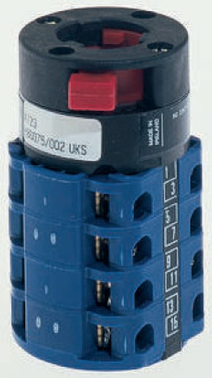 Kraus & Naimer, 4P 3 Position 60° Double Throw Cam Switch, 20A