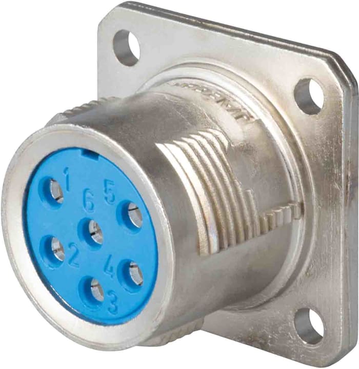 Jaeger Circular Connector, 4 Contacts, Panel Mount, Male