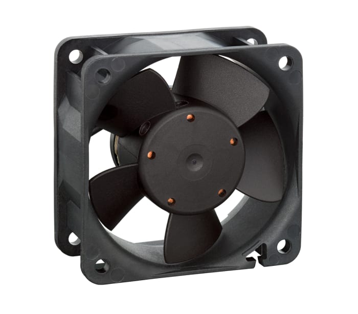 ebm-papst 600 N Series Axial Fan, 24 V dc, DC Operation, 25m³/h, 1.2W, 50mA Max, 60 x 60 x 25mm