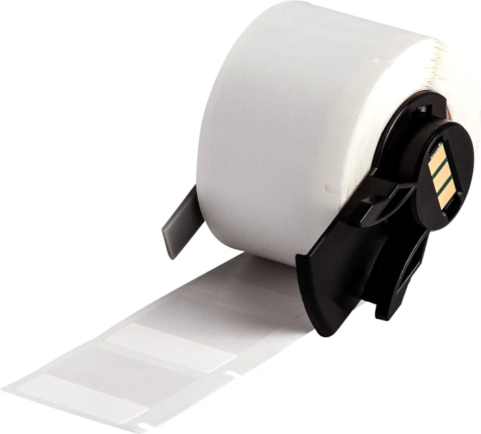 Brady B-427 Self-laminating Vinyl Transparent/White Cable Labels, 25.4mm Width, 25.4mm Height, 250 Qty