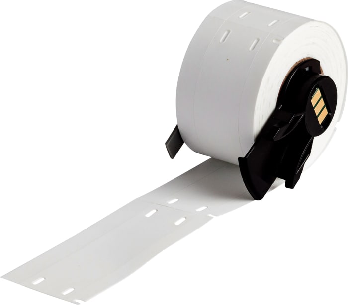 Brady B-109 Rigid Polythene White Cable Labels, 19.05mm Width, 76.2mm Height, 100 Qty