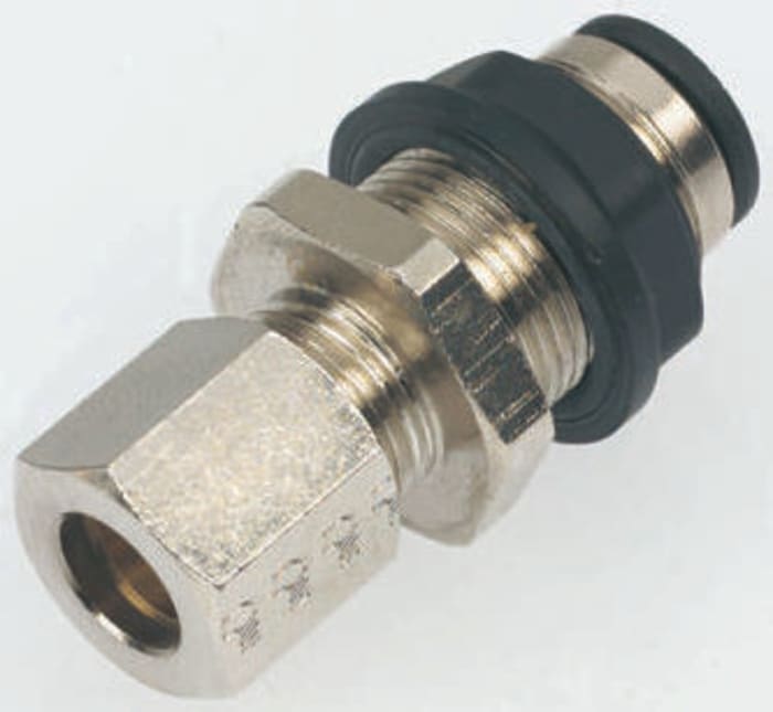 Legris LF3000 Series Bulkhead Tube-to-Tube Adaptor, Push In 4 mm to Push In 4 mm, Tube-to-Tube Connection Style