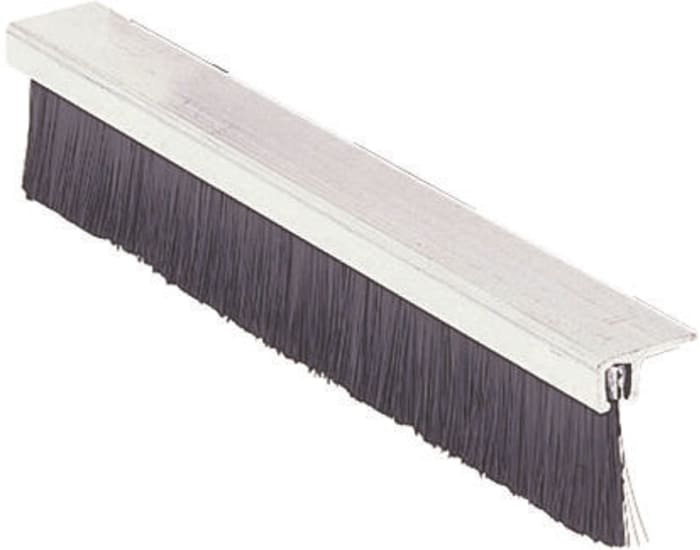 RS PRO Black Aluminium, Nylon Brush Strip, 45mm