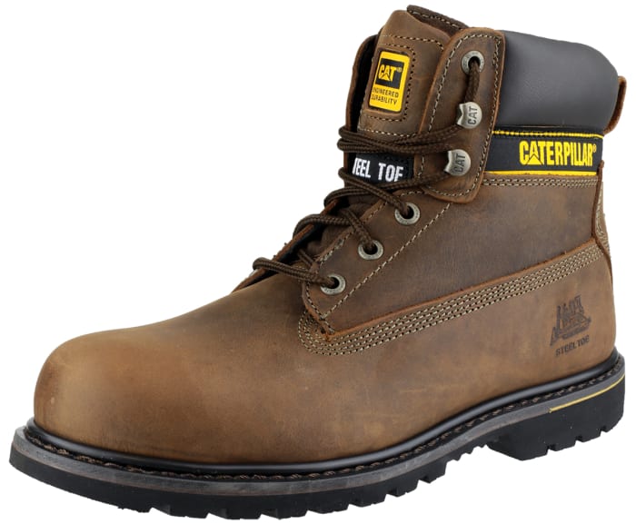 HOLTON SB BROWN 7 CAT | CAT Holton Brown Steel Toe Capped Men's Safety ...
