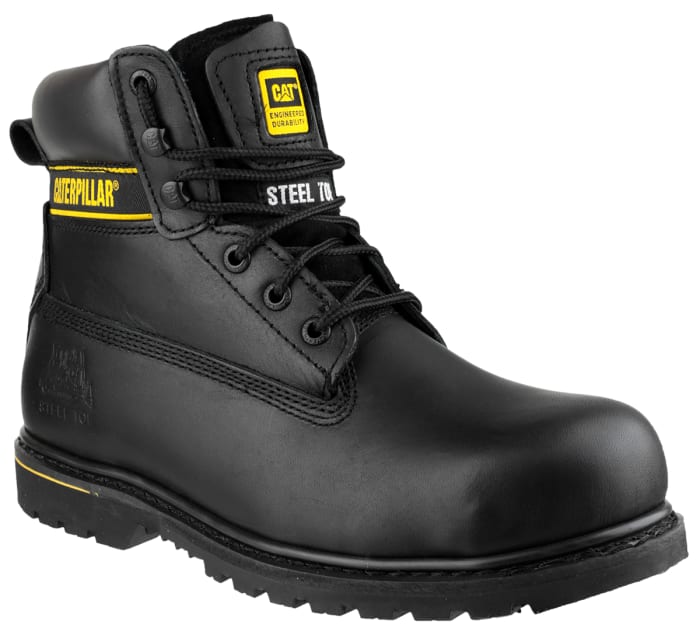 P708026 CAT CAT Holton Black Steel Toe Capped Men s Safety Boots UK 12 EU 47 327 3380 RS Components