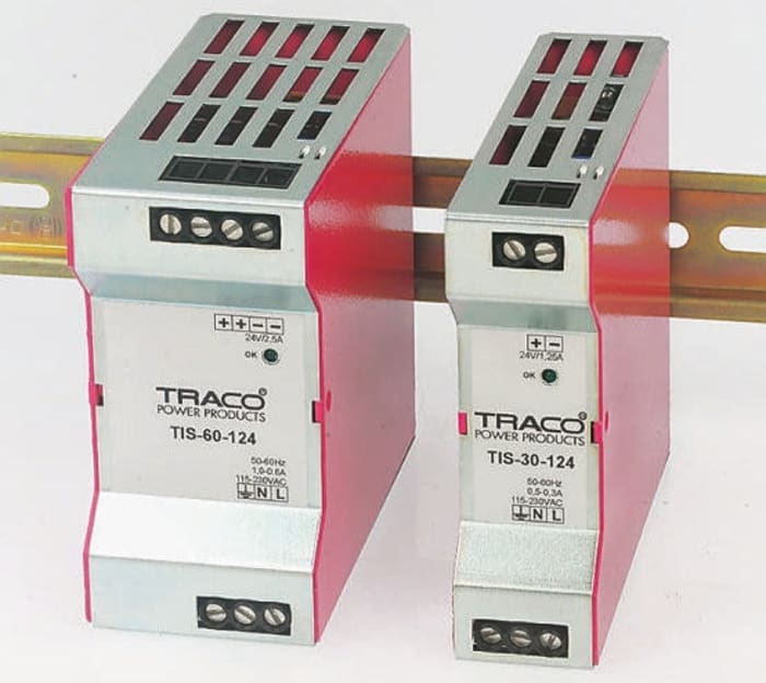 TRACOPOWER TSL Switch Mode DIN Rail Panel Mount Power Supply, 93 → 132V ac ac Input, 24V dc dc Output, 10A