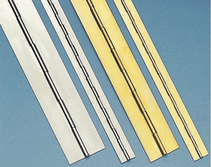 Bisagra de piano de giro libre Pinet de Acero inoxidable, dimensiones 1000mm x 50mm x 1.2mm