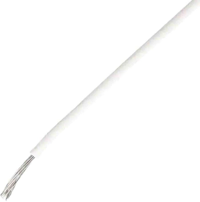 TE Connectivity White 1.3 mm² Harsh Environment Wire, 16 AWG, 19/29, 100m, ETFE Insulation, 55A0111-16-9