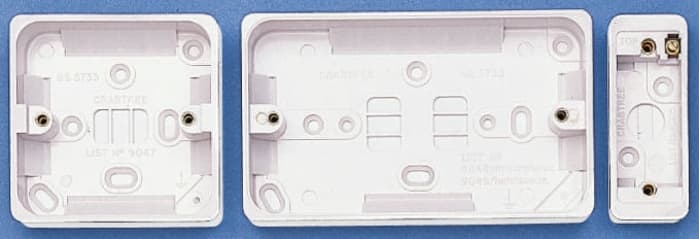 Crabtree Back Box, 1 Gangs, 87 x 87 x 20mm