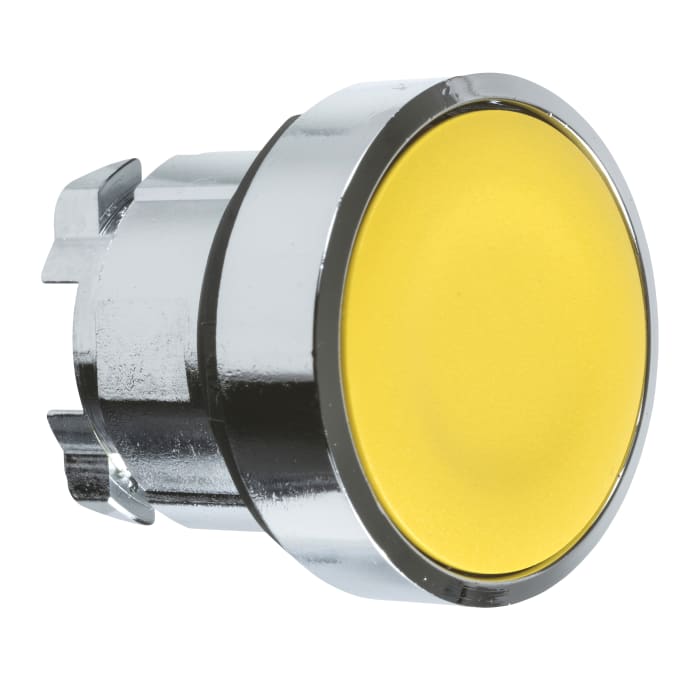 Tête de bouton poussoir Schneider Electric, Harmony XB4 Jaune, Ø découpe 22mm, Momentané