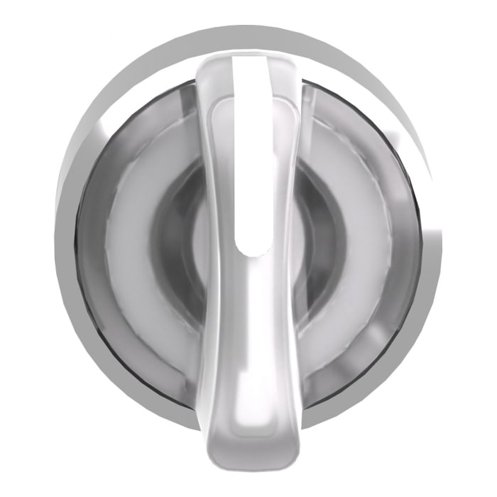 Schneider Electric Harmony XB4 Series 3 Position Selector Switch Head, 22mm Cutout, White Handle