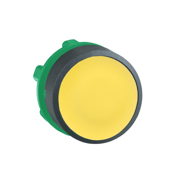 Schneider Electric Harmony XB5 Series Yellow Spring Return Push Button Head, 22mm Cutout, IP66, IP67, IP69K