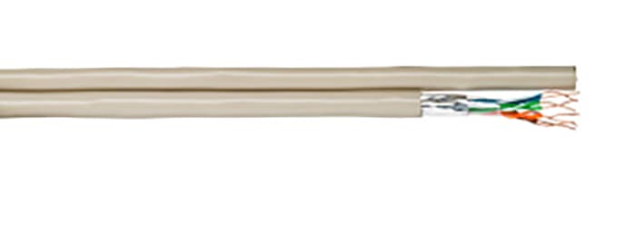 Câble Ethernet Belden catégorie 5e, U/UTP, Gris, Longueur 304m PVC, Sans terminaison, Retardant à la flamme