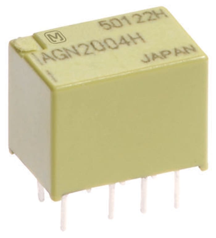 Panasonic PCB Mount Signal Relay, 4.5V dc Coil, 1A Switching Current, DPDT