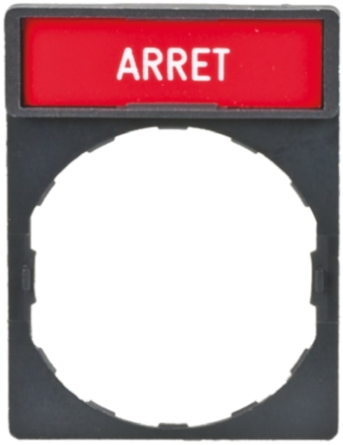 Schneider Electric Legend Holder for Use with XB4 Series, Arrêt