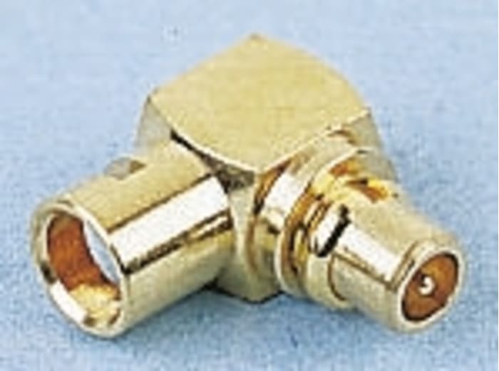 Telegartner, Plug Cable Mount MMCX Connector, 50Ω, Solder Termination, Right Angle Body