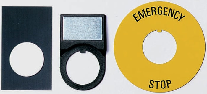 BACO Legend Plate for Use with BACO Series, Emergency Stop