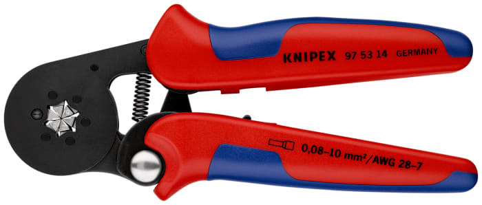 Knipex Hand Ratcheting Crimp Tool for Wire Ferrules, 0.08 → 10mm² Wire