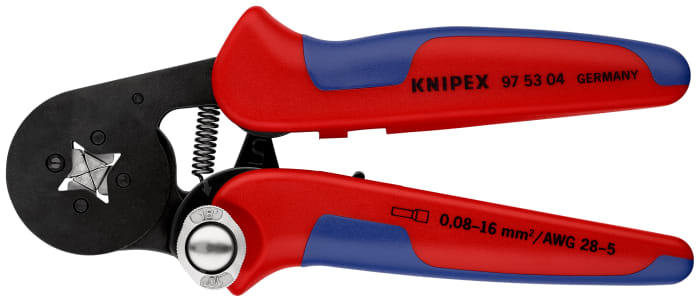 Knipex Hand Ratcheting Crimp Tool for Wire Ferrules, 0.08 → 16mm² Wire