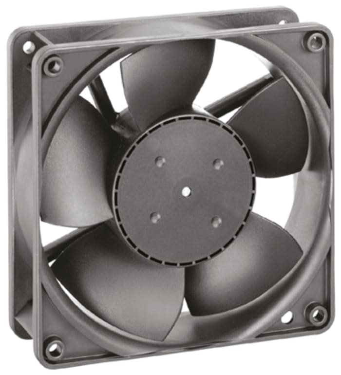 ebm-papst Axial Fan, 12 V dc, DC Operation, 165m³/h, 4W, 360mA Max, 119 x 119 x 38mm